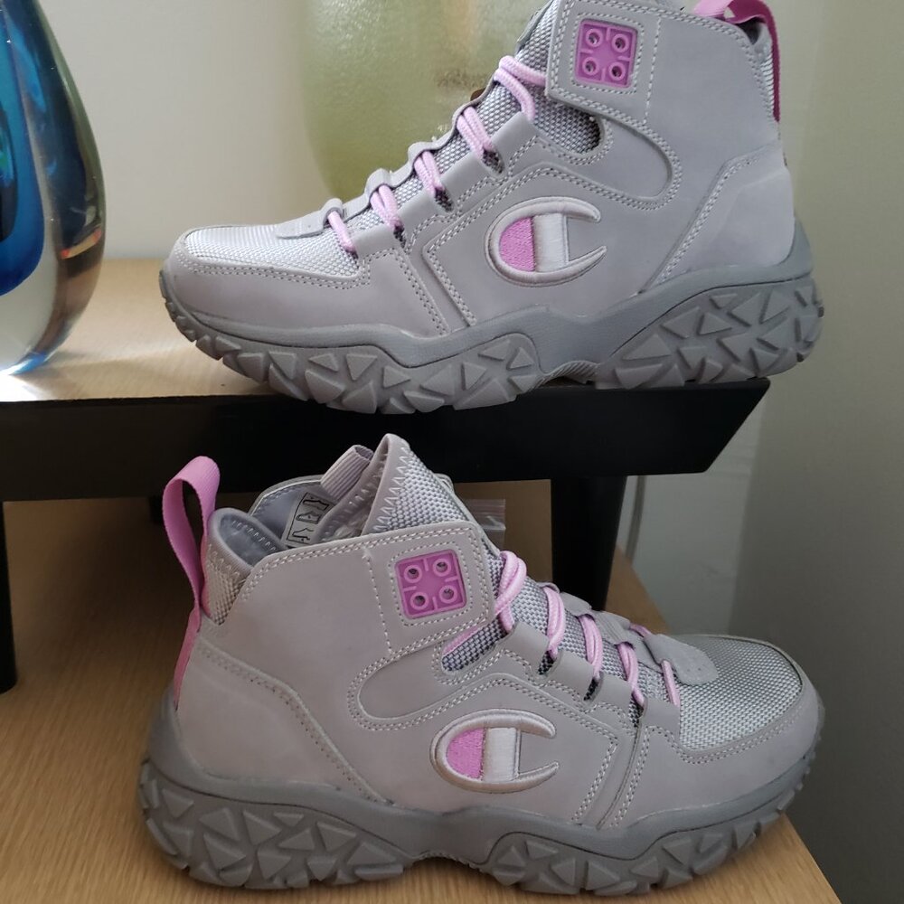 BNWT Champion Tank Grid Boot KICKS (4.5Y) in Silverstone/Porchid-grey - Picture 9 of 9
